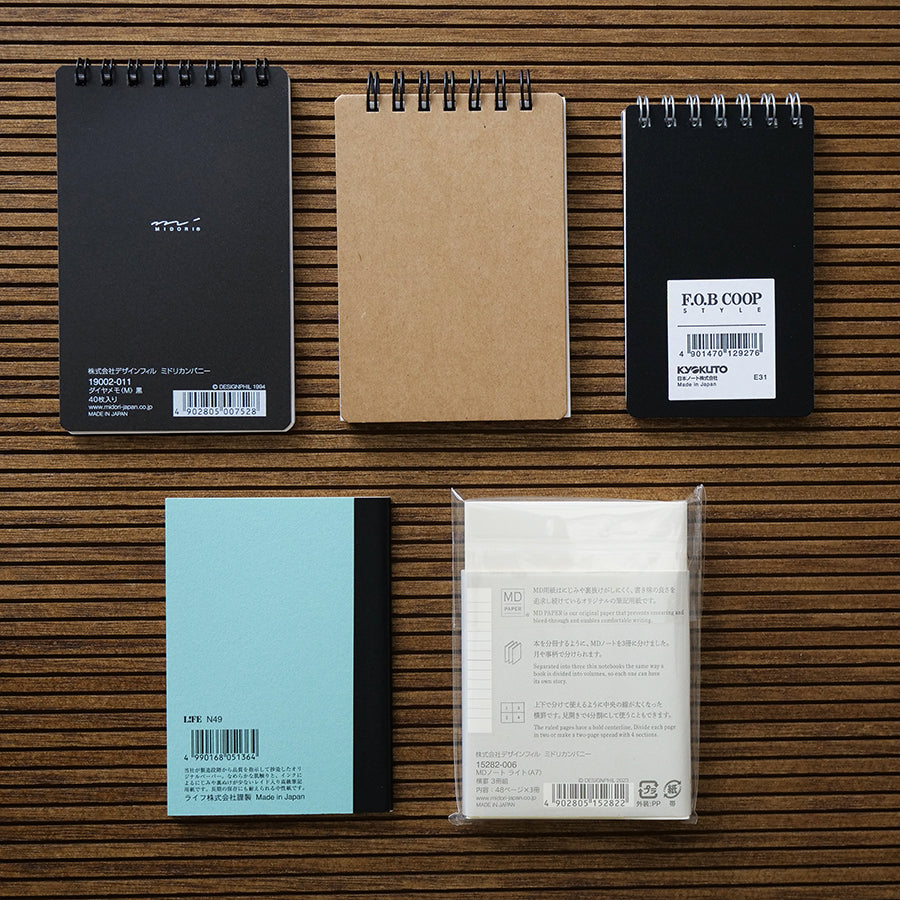 5 Japanese Notebook Sampler Set